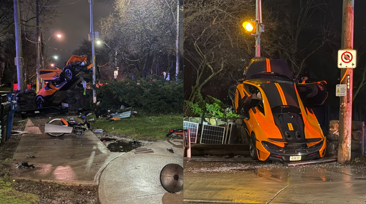 CASA LOMA YAKINLARINDA LÜKS SPOR ARAÇ KAZASI MEYDANA GELDİ